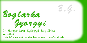 boglarka gyorgyi business card
