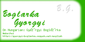 boglarka gyorgyi business card